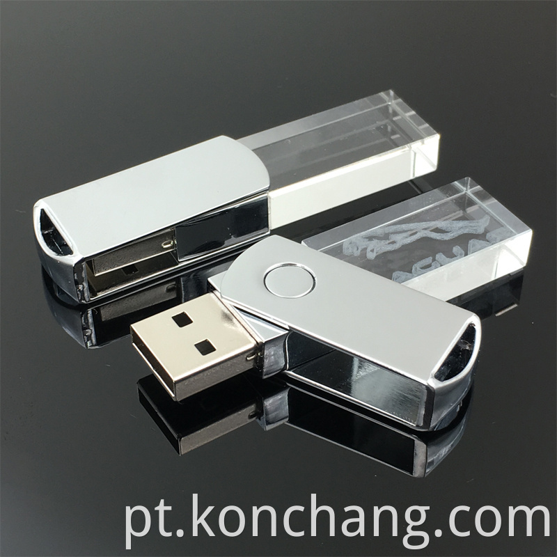 Swivel Glass Usb Stick